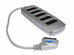 Cables Direct 5 Way SCART Splitter Box καλώδιο SCART 0,4 m SCART [21-pin] Άργυρος 