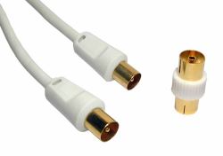 Cables Direct 2TV-10 ομοαξονικό καλώδιο 10 m Ομοαξονικός Λευκός [Άσπρος] 