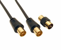 Cables Direct TV Coax 15m ομοαξονικό καλώδιο F Μαύρος [Μαύρο] 