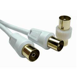 Cables Direct 2TVREV-03 ομοαξονικό καλώδιο 3 m Λευκός [Άσπρος] 