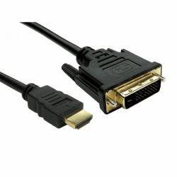 Cables Direct 77DVHD-3301 προσαρμογέας καλωδίου βίντεο 1 m HDMI Τύπος A [Standard] DVI-D Μαύρος [Μαύρο] 