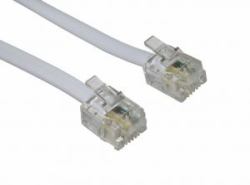 Cables Direct RJ-11, 30m Λευκός [Άσπρος] 