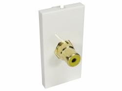 Cables Direct AV-MOD1RCAYL ρευματοδότης RCA Λευκός [Άσπρος] 
