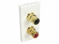 Cables Direct AV-MOD2RCA ρευματοδότης 2 x RCA Λευκός [Άσπρος] 