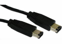 Cables Direct 1m, firewire 6 Pin 6-p Μαύρος [Μαύρο] 