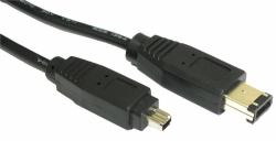 Cables Direct 1m, firewire 6pin-4pin 6-p 4-p Μαύρος [Μαύρο] 