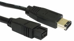 Cables Direct CDLIEE-1202 καλώδιο firewire 2 m 9-p 6-p Μαύρος [Μαύρο] 