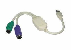 Cables Direct CDLSB-902 PS/2 καλώδιο 2x 6-p Mini-DIN USB A Λευκός [Άσπρος] 