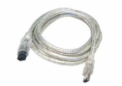 Cables Direct IEEE-120 καλώδιο firewire 2 m 6-p 9-p Άργυρος, Ημιδιαφανής 