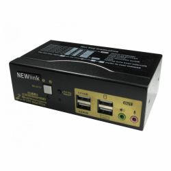 Cables Direct NLKVMDP-22DBL εναλλαγέας [switches] KVM Μαύρος [Μαύρο] 