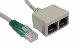 Cables Direct RJ-ECONDV διαχωριστής καλωδίου ή συμπλέκτης Συνδυαστής καλωδίων Γκρι 