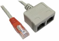 Cables Direct RJ-ECONVV διαχωριστής καλωδίου ή συμπλέκτης Συνδυαστής καλωδίων Γκρι 