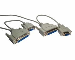 Cables Direct SL-444 σειριακό καλώδιο Γκρι 2,5 m D9, D25 