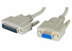 Cables Direct SL-902 σειριακό καλώδιο Γκρι 2 m D9 D25 
