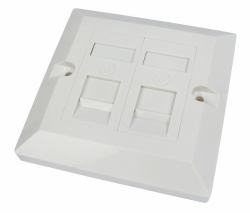 Cables Direct Single Cat6 Faceplate 2 Port Λευκός [Άσπρος] outlet box 