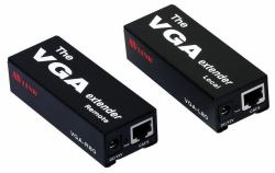Cables Direct VGA-V080 επεκτατικό AV Μεταδότης & δέκτης AV Μαύρος [Μαύρο] 