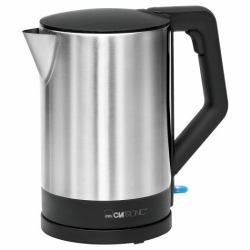 Clatronic WKS 3692 ηλεκτρικός βραστήρας 1,5 L 2200 W Μαύρος [Μαύρο], Ανοξείδωτο ατσάλι 