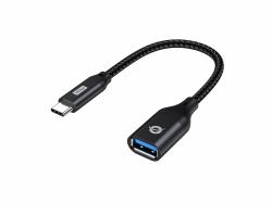 Conceptronic ABBY18B μετατροπέας καλωδίου USB-C USB-A Μαύρος [Μαύρο] 
