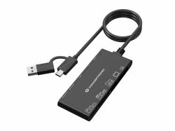 Conceptronic BIAN10B συσκευή ανάγνωσης καρτών USB 3.2 Gen 1 [3.1 Gen 1] Type-A/Type-C Μαύρος [Μαύρο] 