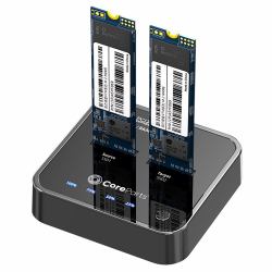 CoreParts MS-CLONER-NVME docking station δίσκων αποθήκευσης Μαύρος [Μαύρο] 