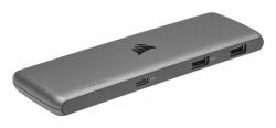 Corsair USB100 7-PORT USB-C/USB-A HUB USB Type-C 50000 Mbit/s Γκρι 