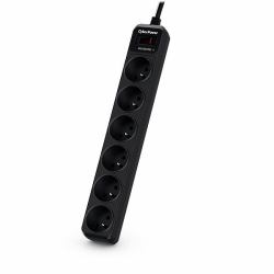 CyberPower Tracer III B0620SC0-FR προστατευτικό μεταβολής τάσης Μαύρος [Μαύρο] 6 Έξοδος [οι] εναλλασσόμενου ρεύματος 200 - 250 V 1,8 m 