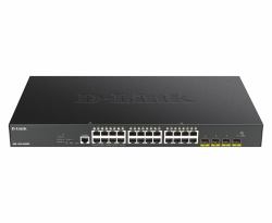 D-Link DGS-1250-28XMP μεταγωγέας δικτύου Διαχειρίσιμος L3 Gigabit Ethernet [10/100/1000] PoE τροφοδοτικού Μαύρος [Μαύρο] 