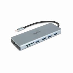 DICOTA D32065 κατανεμητής διεπαφών USB 3.2 Gen 1 [3.1 Gen 1] Type-C Άργυρος 