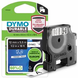 DYMO D1 Durable - Black on White - 12mm ταινία κατασκευής ετικετών Μαύρο σε λευκό[άσπρο] 
