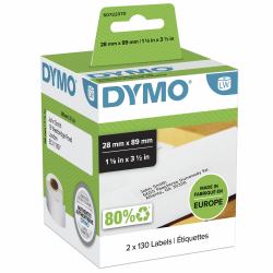 DYMO LW - Standard Address Labels - 28 x 89 mm - S0722370 Λευκός [Άσπρος] Αυτοκόλλητη ετικέτα εκτυπωτή 