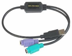 Datalogic ADP-203 Wedge to USB Adapter PS/2 καλώδιο 0,5 m 2x 6-p Mini-DIN USB A Μαύρος [Μαύρο] 