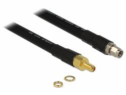 DeLOCK 1m RP-SMA/RP-SMA ομοαξονικό καλώδιο CFD400, LLC400 Μαύρος [Μαύρο] 