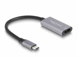 DeLOCK 60021 κάρτα γραφικών USB 7680 x 4320 εικονοστοιχεία Μαύρος [Μαύρο], Γκρι 