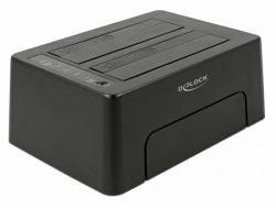 DeLOCK 63957 docking station δίσκων αποθήκευσης USB 3.2 Gen 2 [3.1 Gen 2] Type-C Μαύρος [Μαύρο] 