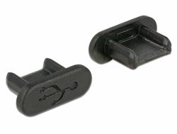 DeLOCK 64007 κάλυμμα πρίζας USB Micro-B Μαύρος [Μαύρο] 10 τεμάχια 