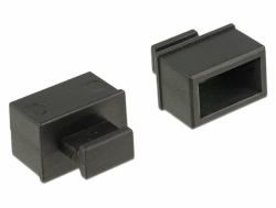 DeLOCK 64021 κάλυμμα πρίζας Μαύρος [Μαύρο] 10 τεμάχια 