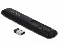 DeLOCK 64092 τηλεχειριστήριο παρουσιάσεων Μαύρος [Μαύρο] 