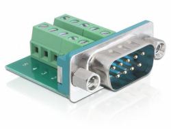 DeLOCK Sub-D 9-p M 9-p D-Sub M Πράσινος [Πράσινο], Άργυρος 