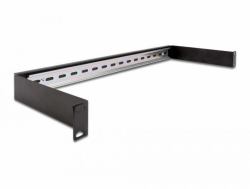 DeLOCK 66883 cable organizer Rack - Cable rail Black 1 pc[s] - Warranty: 12M