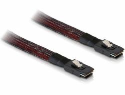 DeLOCK M/M SAS Cable 0,1 m Μαύρος [Μαύρο], Κόκκινο 