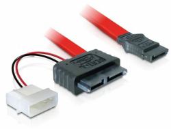 DeLOCK Cable SATA Slimline female + 2pin power > SATA SATA καλώδιο 0,3 m Κόκκινο 