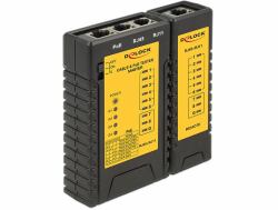 DeLOCK 86107 δοκιμαστής καλωδίων δικτύου Μαύρος [Μαύρο], Κίτρινο 