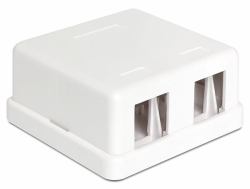 DeLOCK 86207 ενωτικό καλωδίων 2x Keystone Λευκός [Άσπρος] 