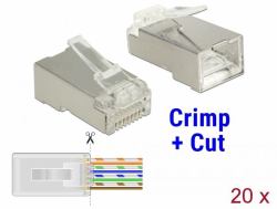 DeLOCK 86454 ενωτικό καλωδίων RJ-45 Διαφανής 