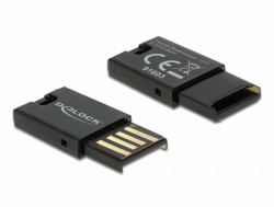 DeLOCK 91603 συσκευή ανάγνωσης καρτών USB 2.0 Μαύρος [Μαύρο] 