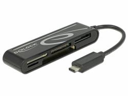 DeLOCK 91739 συσκευή ανάγνωσης καρτών USB 2.0 Μαύρος [Μαύρο] 