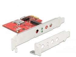 DeLOCK 91748 συσκευή ανάγνωσης καρτών PCI Express Εσωτερικός Μεταλλικός, Κόκκινο 