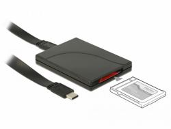 DeLOCK 91749 συσκευή ανάγνωσης καρτών USB 3.1 [Gen 2] Type C Μαύρος [Μαύρο] 