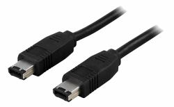Deltaco FW-2 καλώδιο firewire 2 m 6-p Μαύρος [Μαύρο] 