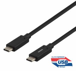 Deltaco USBC-1121M καλώδιο USB USB 3.2 Gen 2 [3.1 Gen 2] 0,5 m 60 W Μαύρος [Μαύρο] 